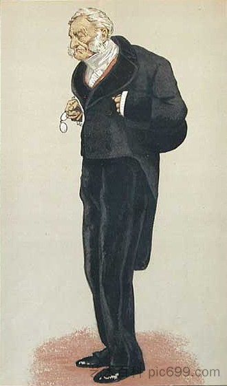 威廉·巴瑟斯特的漫画，第五代巴瑟斯特伯爵 Caricature of William Bathurst, 5th Earl Bathurst (1873)，詹姆斯·天梭