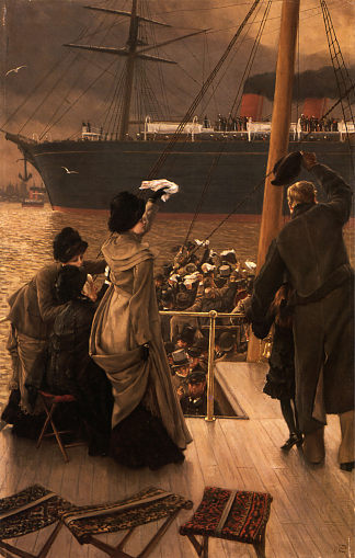 再见，在默西河上 Goodbye, on the Mersey (c.1881)，詹姆斯·天梭