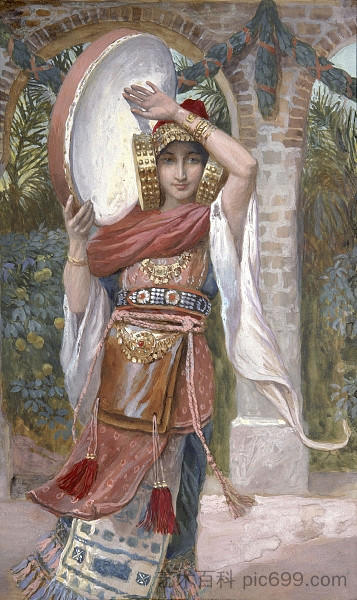 耶弗他的女儿 Jephthah's Daughter (c.1896 - c.1902)，詹姆斯·天梭