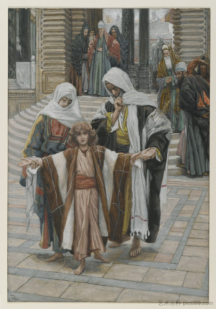 在圣殿中找到的耶稣 Jesus Found in the Temple，詹姆斯·天梭