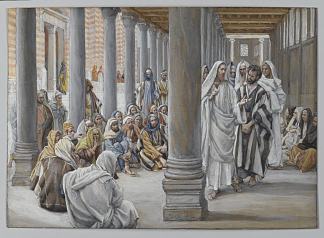 耶稣走在所罗门门廊（Jésus se promène dans le portique de Salomon） Jesus Walks in the Portico of Solomon (Jésus se promène dans le portique de Salomon)，詹姆斯·天梭