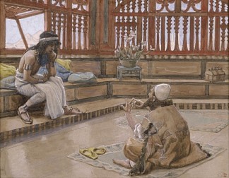 约瑟夫与他的兄弟犹大交谈 Joseph Converses With Judah, His Brother (c.1896 – c.1902)，詹姆斯·天梭
