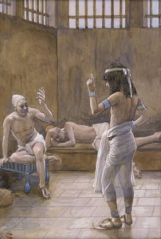 约瑟夫在监狱里解释梦境 Joseph Interprets the Dreams While In Prison (c.1896 – c.1902)，詹姆斯·天梭