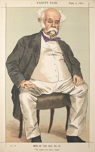 每日人物No.31° – 萨尔达尼亚公爵的漫画 Man of the day No.31° – Caricature of The Duke of Saldanha (1871)，詹姆斯·天梭