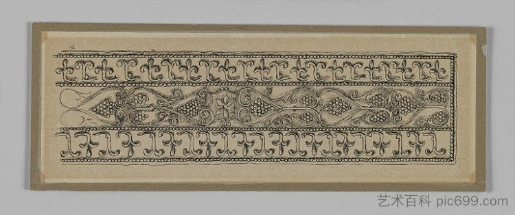 取自埃斯萨克拉清真寺的金属饰品 Metal Ornament Taken from the Mosque of Es Sakra (1886)，詹姆斯·天梭