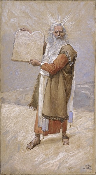 摩西与十诫 Moses and the Ten Commandments (c.1896 - c.1902)，詹姆斯·天梭