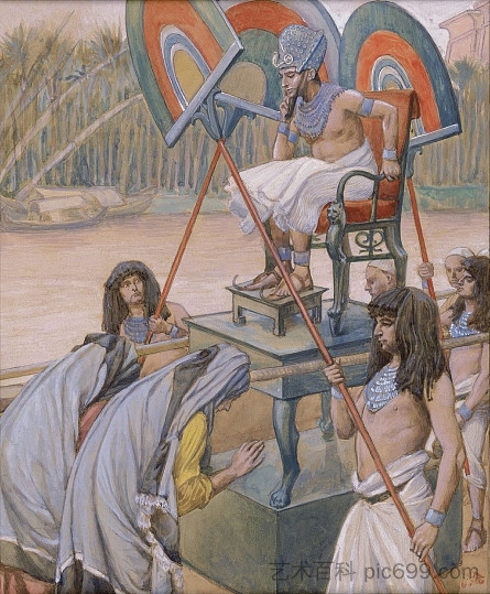 法老和助产士 Pharaoh and the Midwives (c.1896 - c.1902),詹姆斯·天梭