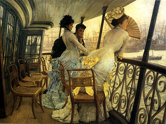 船上纪念舞会 Remembrance Ball on Board (c.1877)，詹姆斯·天梭