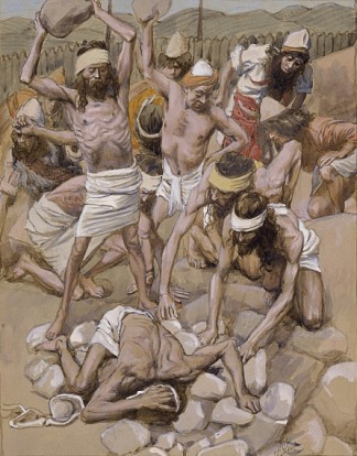 安息日破坏者被石头砸死 The Sabbath Breaker Stoned (c.1896 – c.1902)，詹姆斯·天梭