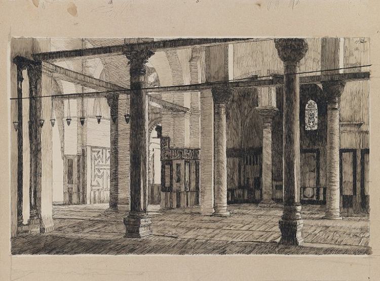 阿克萨清真寺的耳堂 Transept of the Mosque of El Aksa (1886 - 1889)，詹姆斯·天梭
