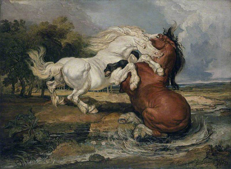 战马 Fighting Horses (1808)，詹姆斯·沃德