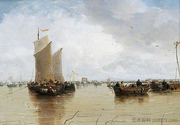 一个宁静的下午 A Calm Afternoon (1881)，詹姆斯·韦伯