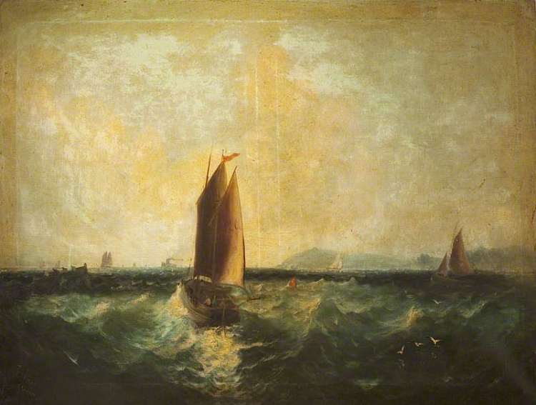 拉姆齐湾附近 Off Ramsey Bay (1886)，詹姆斯·韦伯