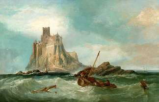 圣迈克尔山 St Michael’s Mount (1861)，詹姆斯·韦伯