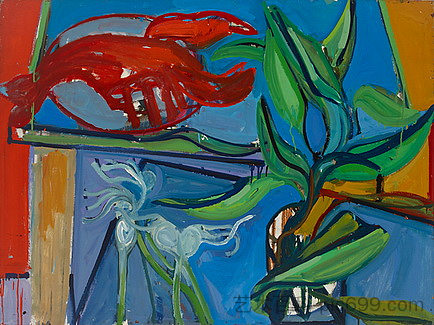 静物与龙虾II Still Life with Lobster II (1951)，詹姆斯·周