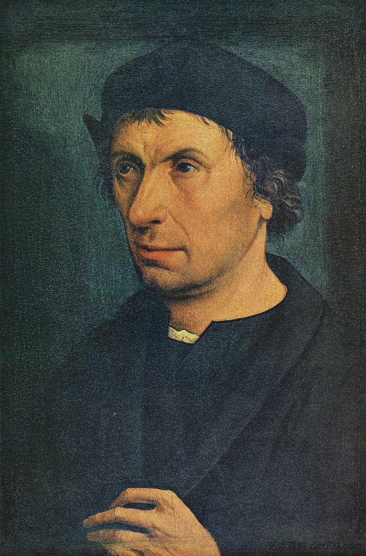 一个男人的肖像 Portrait of a man (c.1505)，扬·乔斯特