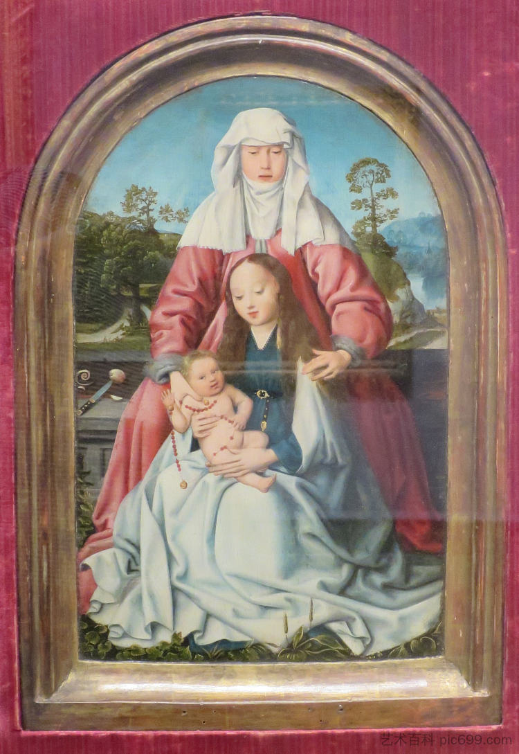 圣母子与圣安妮 Virgin and Child with St. Anne (c.1510)，扬·乔斯特