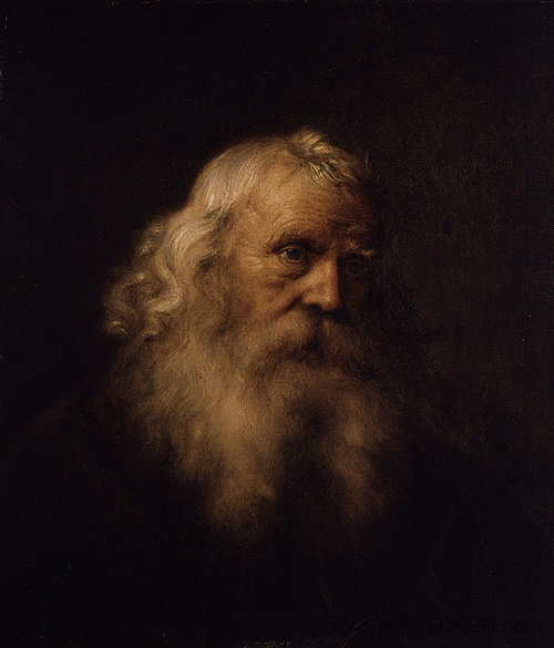 一个老人的头 Head of an Old Man (c.1640; Netherlands  )，扬·利文斯