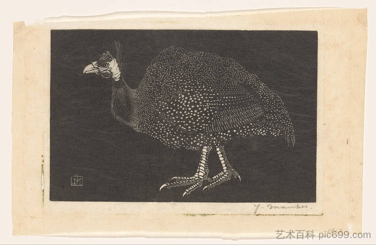 珍珠鸡 Guinea fowl (1917)，扬·曼克斯