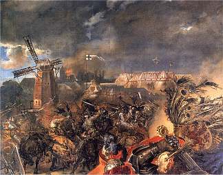 格伦瓦尔德战役（细节） Battle of Grunwald (detail)，扬·马泰伊科