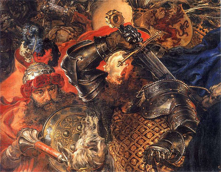 格伦瓦尔德战役（细节） Battle of Grunwald (detail)，扬·马泰伊科