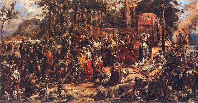 立陶宛基督教化 A D 1387 Christianization of Lithuania A D 1387 (1889),扬·马泰伊科