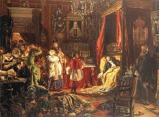西吉斯蒙德·奥古斯都死于克尼辛 Death of Sigismund Augustus at Knyszyn，扬·马泰伊科