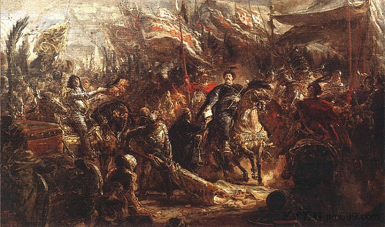 索别斯基向教宗致胜利信息 Sobieski Sending Message of Victory to the Pope，扬·马泰伊科