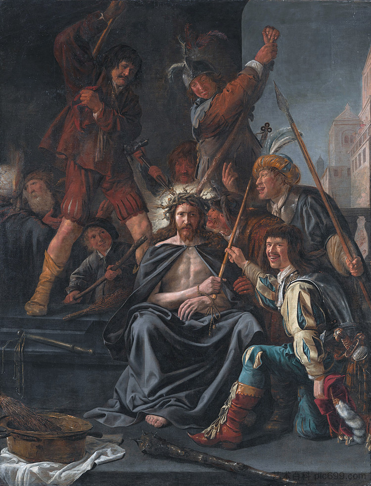 基督冠以荆棘 Christ Crowned with Thorns (1639)，让·米恩斯·莫勒奈尔