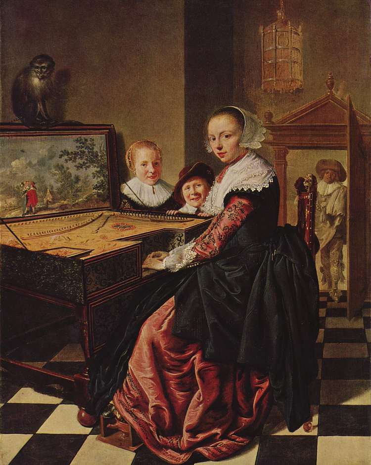 扮演处女的女人 Woman Playing the Virginal (1640)，让·米恩斯·莫勒奈尔