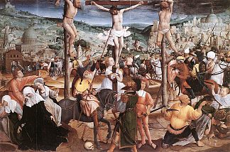 受难 Crucifixion (1500)，扬·普罗福斯特