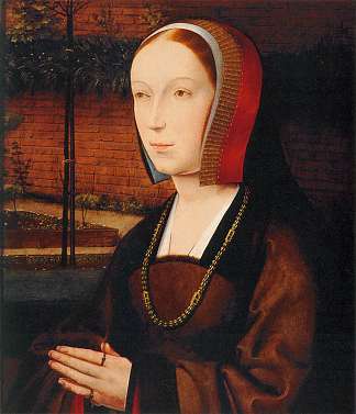 女性捐赠者的肖像 Portrait of a Female Donor (c.1505)，扬·普罗福斯特