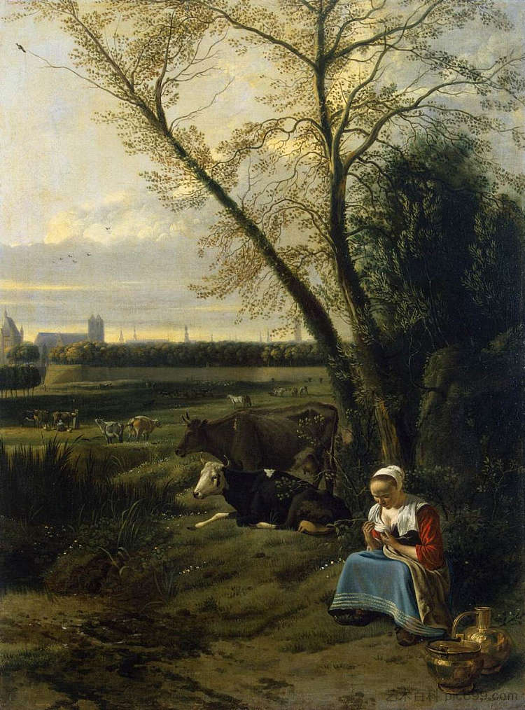 牧羊女 Shepherdess (c.1660)，简·西伯利亚