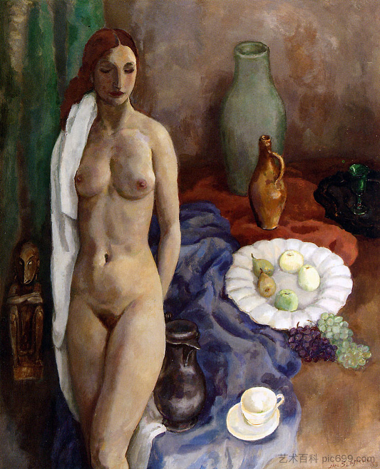 静物与站立裸体 Still life with standing nude，简·斯鲁伊特斯