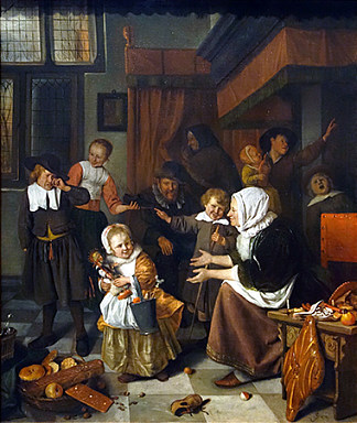 圣尼古拉斯节 Feast of St. Nicholas (c.1660 – 1665)，扬·斯蒂恩