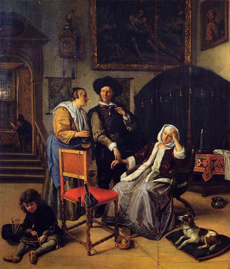 医生访问 Doctor s Visit (c.1661 - 1662)，扬·斯蒂恩