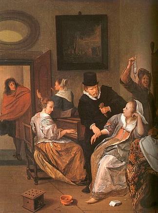医生访问 Doctor’s Visit (1663 – 1665)，扬·斯蒂恩