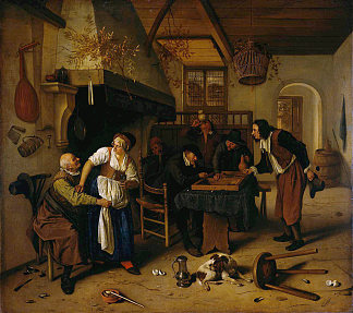在酒馆里 In the Tavern (1660)，扬·斯蒂恩