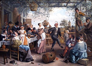 跳舞的情侣 The Dancing Couple (1663)，扬·斯蒂恩