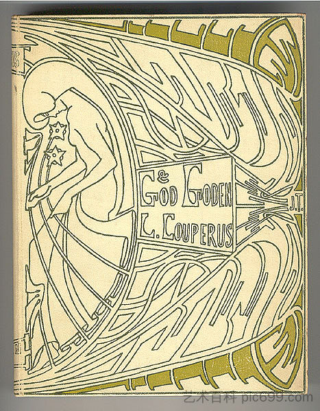 《上帝与众神》封面 路易斯·库珀鲁斯 Cover for 'God en goden' by Louis Couperus (1903)，简·托罗普