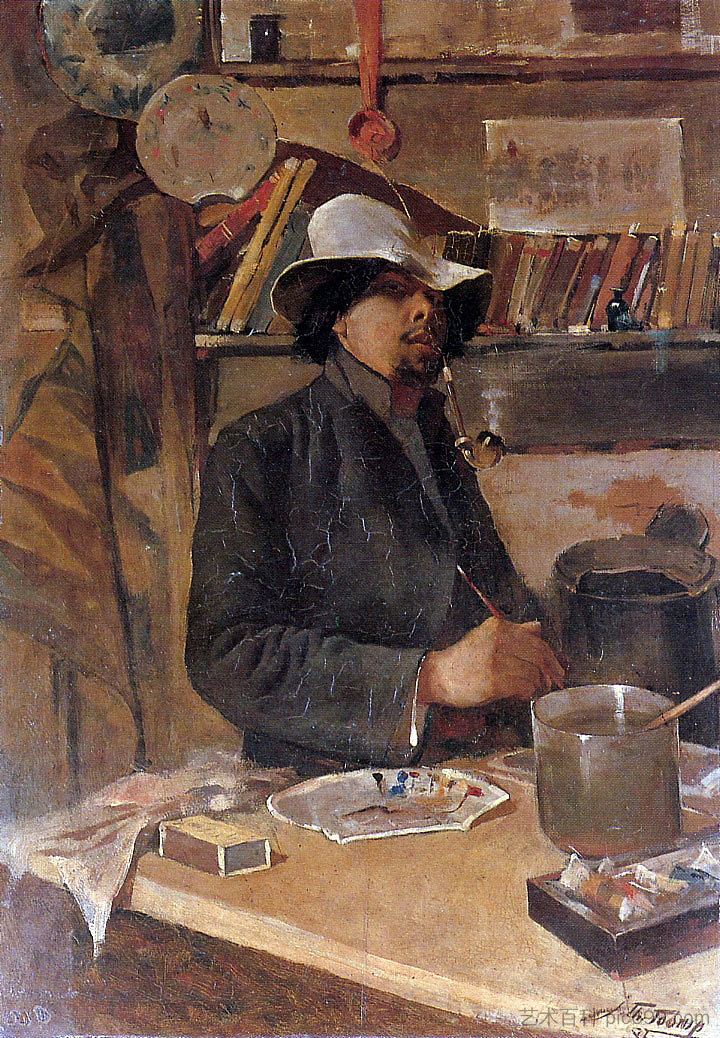 自画像 Selfportrait (1883)，简·托罗普