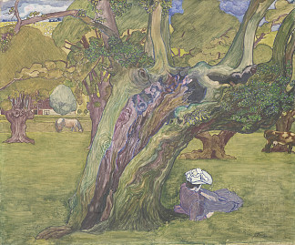 萨里的老橡树 Old Oaks in Surrey (c.1890)，简·托罗普