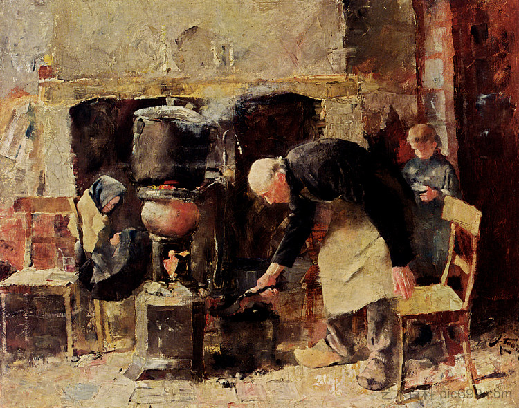 准备饭菜 Preparing The Meal (1883)，简·托罗普