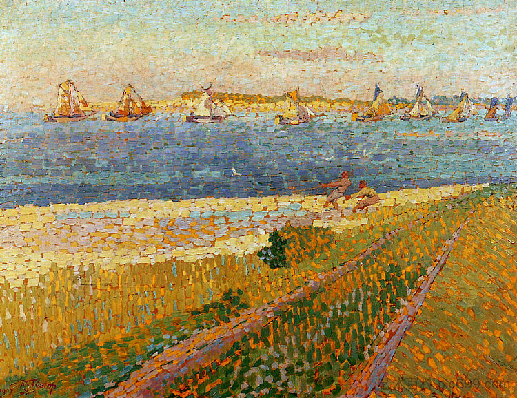 韦尔的捕鱼船队 The fishing fleet of Veere (1907),简·托罗普