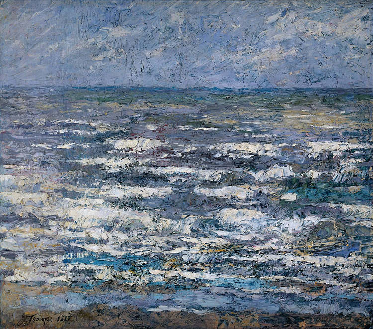 卡特韦克的大海 The Sea at Katwijk (1887)，简·托罗普