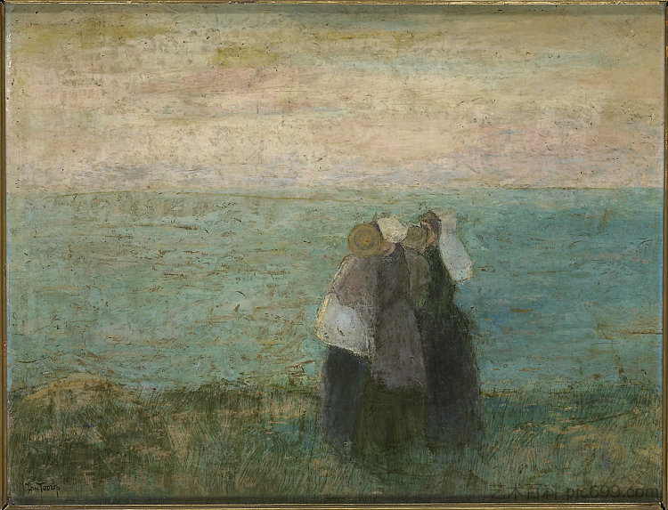 海上的女人 Women at the sea (c.1891)，简·托罗普