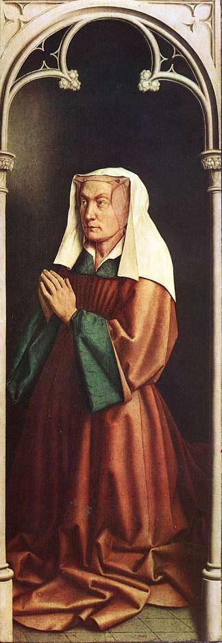 伊莎贝拉·博卢特，根特祭坛画的面板 Isabella Borluut, panel from the Ghent Altarpiece (1432)，扬·凡·艾克