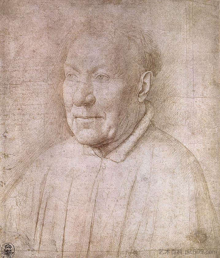 红衣主教阿尔贝加蒂的肖像 Portrait of Cardinal Albergati (1435)，扬·凡·艾克