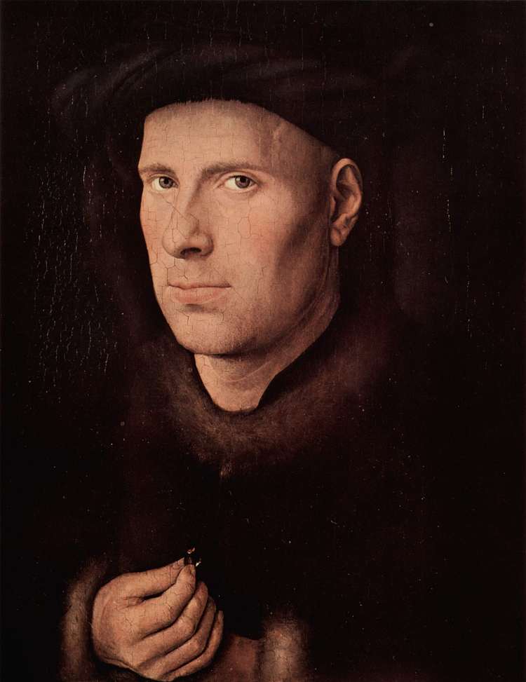 扬·德·勒尤的肖像 Portrait of Jan de Leeuw (1436)，扬·凡·艾克