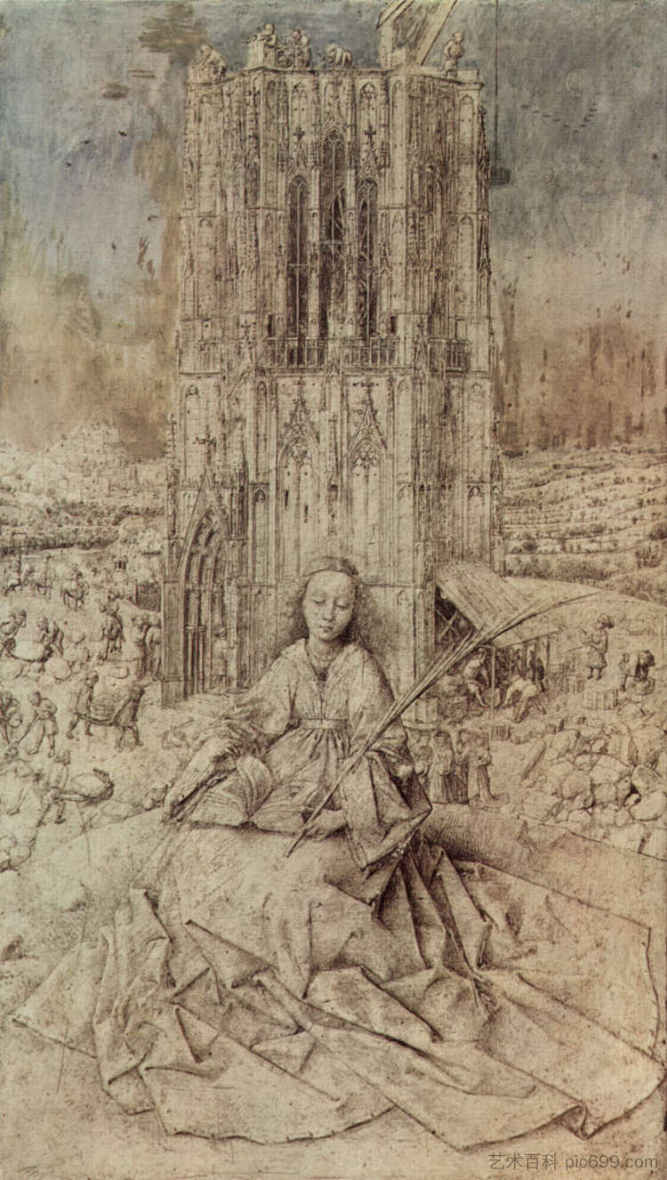 圣芭芭拉 St. Barbara (1437)，扬·凡·艾克